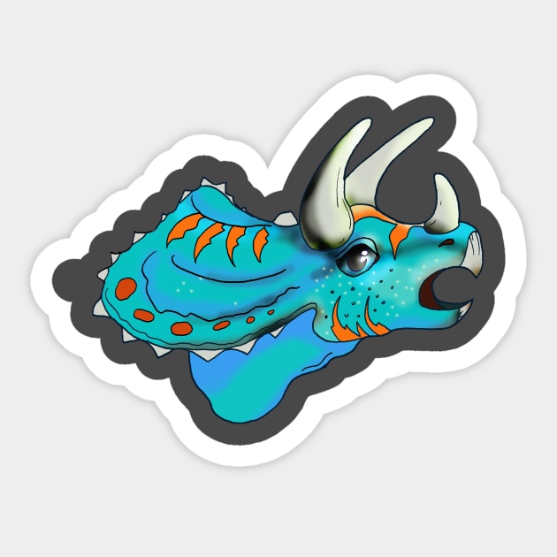 Ceratopsian Sticker by Perryology101